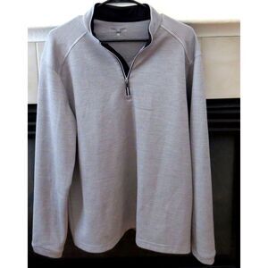 Cyprus Club Men's 1/4 Zip Long Sleeve Golf Shirt Gray Large